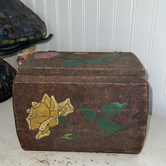 Hand Crafted Other - Antique handmade & painted wooden box